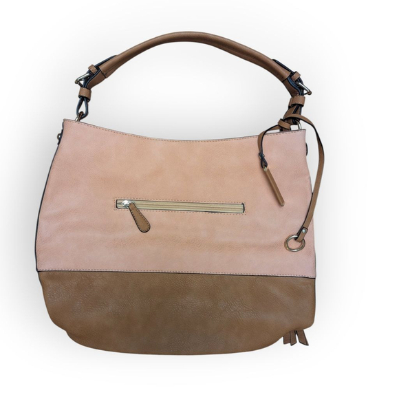 Simply Noelle Handbags - Simply Noelle Colorblock Hobo Bag Pink Tan NWT